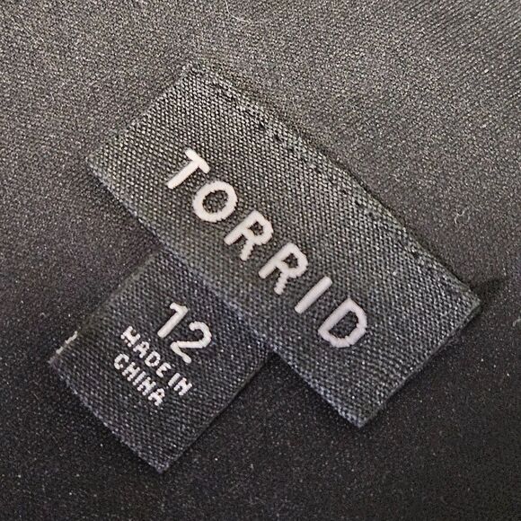 Torrid Dress Size 12 (L) Black Blue Gray Floral Sleeveless V-Neck Lined - Picture 10 of 12